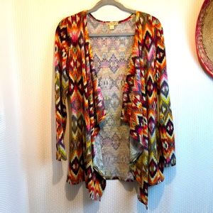 Energe World Wear Open Front Cartigan Size Small